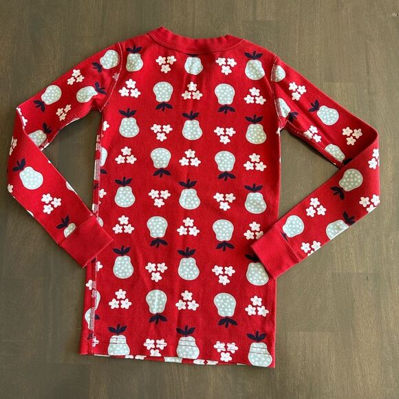 Hanna Andersson size 5 Pear Tree Holiday Long John Pajamas - Picture 3 of 7